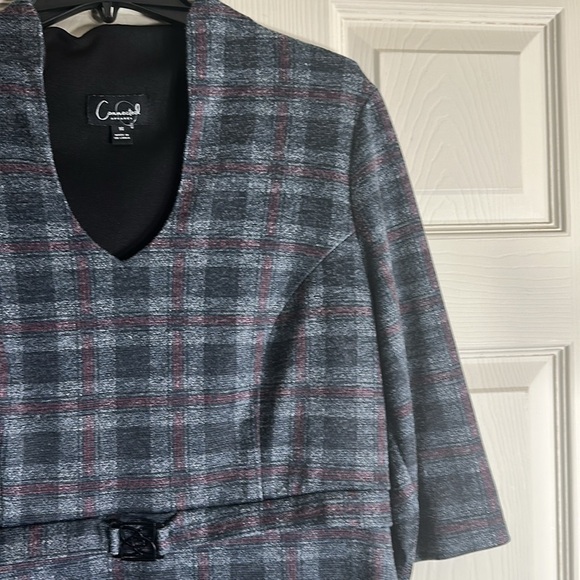 Connected Apparel Plaid Dress Size 16 - Picture 4 of 10